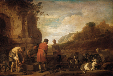 The Meeting of Jacob and Rachel, 1638 (oil on panel)