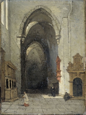 Interior of the Dom in Trier, 1870 (oil on panel)