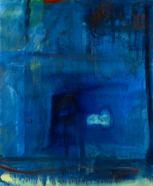 Rock In The Blue, Nocturne, 2017, (oil on canvas)