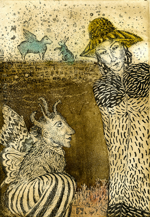 To temptation, 2015 (etching)