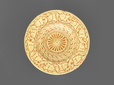 Dish, c.1520-1530 (tin-glazed earthenware)
