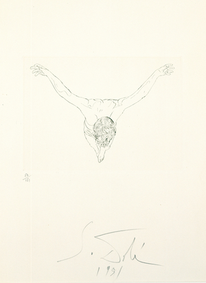 Study for the Christ of St. John, 1951 (etching)