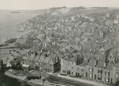 Hastings, from the East Hill (b/w photo)