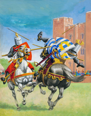 Joust (gouache on paper)