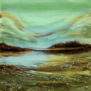 SUNSET GLOW 1 , 2022 (Acrylic Mixed Media)