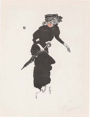 Woman with an Umbrella, 1895(lithograph printed in colors on cream wove paper)