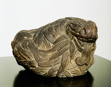 Coiled serpent, Aztec sculpture …