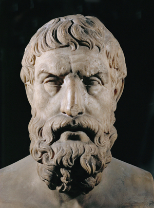 Epicurus of Samos. Marble bust …