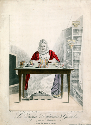 La Comtess Douairiere de Golonkin (colour litho)