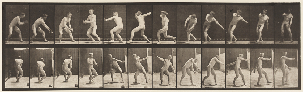 Plate 284. Base-ball; Catching and Throwing, 1885 (collotype on paper)