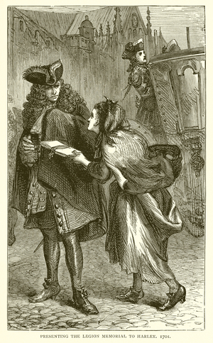 Presenting the Legion Memorial to Harley, 1701 (engraving)