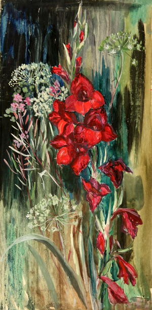 Wild Flowers, 1979 (gouache on paper)