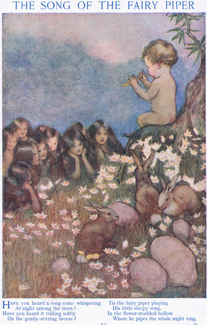 The Song of the fairy piper (colour litho)