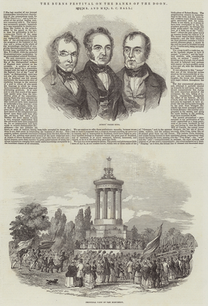 The Burns Festival on the Banks of the Doon, by Mr and Mrs S C Hall (engraving)