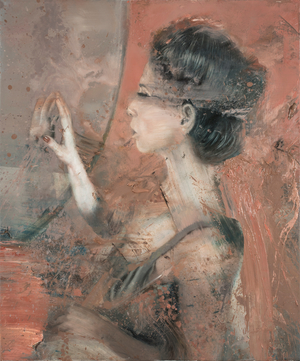 Woman in the Mirror, 2019 (oil on canvas)