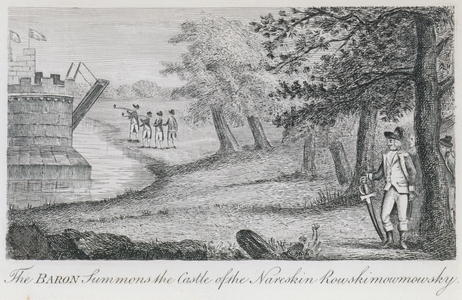 IIlustration for the Adventures of Baron Munchausen (engraving)