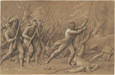 Battle Charge, 1865-1874 (gouache on paper)