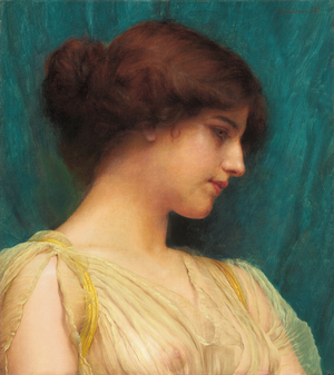 Study of a Girl's Head, 1899 (oil on canvas)