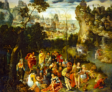 Preaching of St John the Baptist, 16th-17th century (painting)