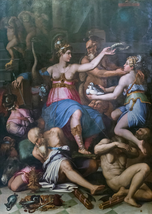 Allegory of the Justice, the Truth and the Vices, 1543, Giorgio Vasari (oil on panel)