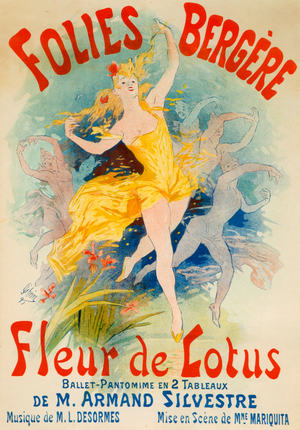 Fleur de Lotus Ballet for the Folies Bergère, Paris, 1890s (poster)