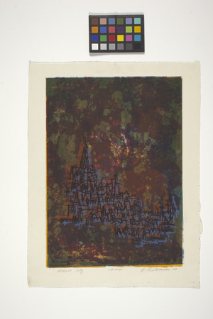 Magic City (colour lithograph on buff rives paper)