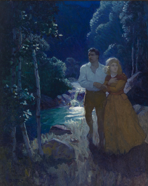 The Lovers, 1919 (oil on canvas)
Heyward and Alice took their way together towards the distant village of the Delawares