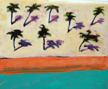 Palms II, 2010 (acrylic on paper)