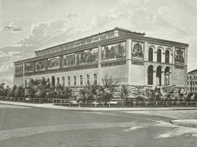Munchen / Munich: Neue Pinakothek (b/w photo)
