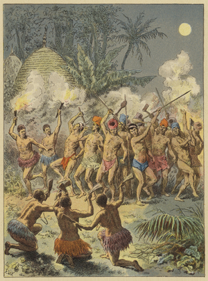 Pilou-Pilou de Kanaques (colour litho)