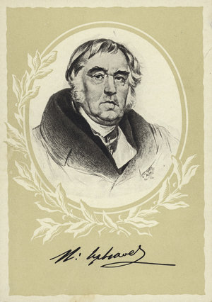 Ivan Krylov, Russian fabulist (litho)
