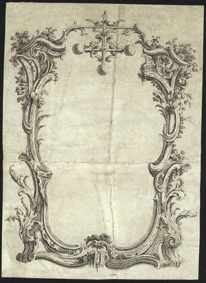 Rococo design for a frame (engraving)