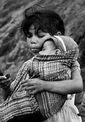 Travel to Mexico - Purepecha children in the city of Patzcuaro, state of Michoacan. Image date circa 1962. Photo Erich Andres