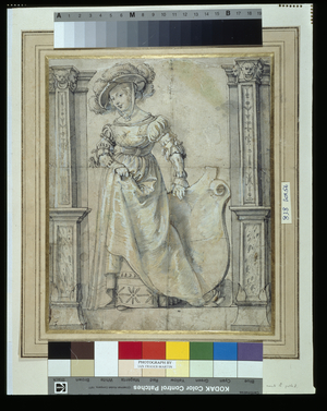 Portrait of a Lady (pen & ink with wash on paper)