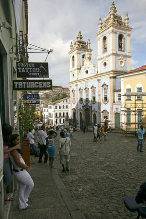 Largo Do Pelourinho and Igreja Da N,S, Dos Pretos, Salvador, Bahia, Brazil (photo)