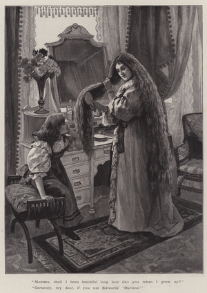 Advertisement, Edwards' Harlene (engraving)