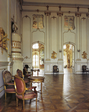 The Music room in the palace of the princes Esterhazy, Eszterhaza Palace, Fertoed, Hungary (photo)