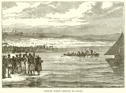 Captain Webb's Arrival at Calais (engraving)