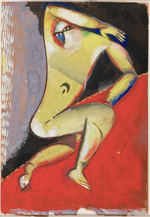 Nude, 1913 (gouache on paper)
