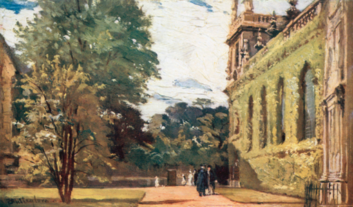 Trinity College (colour litho)