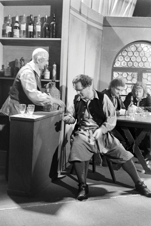 Shooting for the German Television Broadcasting, Germany 1930s (b/w photo)