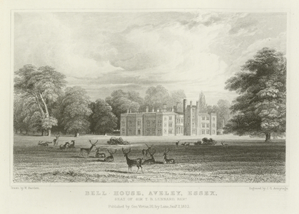 Bell House, Aveley, Essex, Seat of Sir T B Lennard, Baronet (engraving)