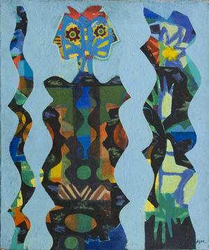 Three Figures, 1965 (acrylic on canvas)