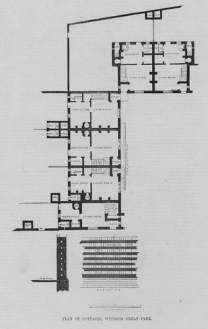 Plan of Cottages, Windsor Great Park (engraving)