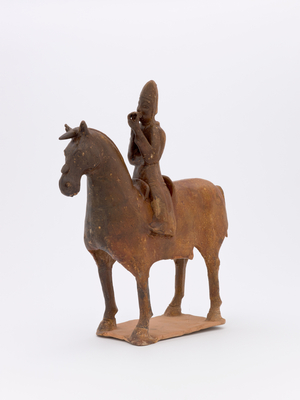 Musician on horseback, c.500 (glazed ceramic)