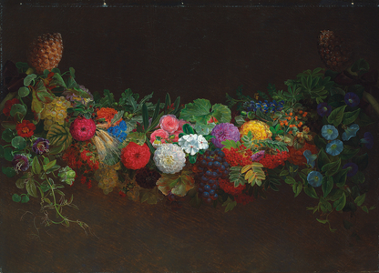 A Magnificent Garland of Fruit and Flowers, 1840 (oil on canvas)