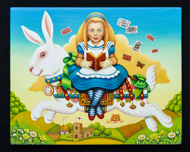 Alice and the White Rabbit, 2013 (oil and tempera on panel)