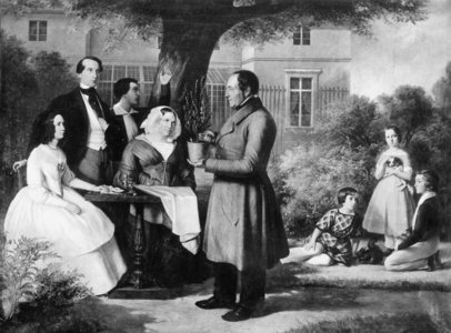 Family, 1830 (b/w photo)