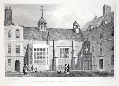 Staples' Inn, Holborn, from 'London and it's Environs in the Nineteenth Century' pub. Jones & Co., 1827-1829 (engraving)