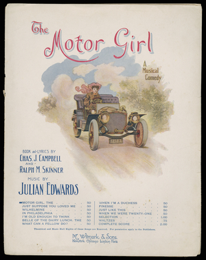The Motor Girl, A Musical Company, 1909 (print)